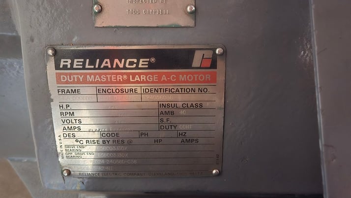 531 HP 3600 RPM Reliance, Frame 13EA5008ES - Image 2
