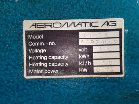 Aeromatic #Strea, Fluid Bed Dryer, w/(2) Plastic Chambers, 0.75 kW, 110 V - Image 2