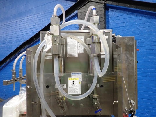 Filamatic #DAB-32-4, Piston Filling Unit, (2) Fill Heads w/Pumps, on stand, 220 V - Image 3