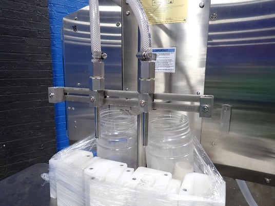 Filamatic #DAB-32-4, Piston Filling Unit, (2) Fill Heads w/Pumps, on stand, 220 V - Image 9