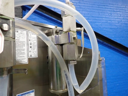 Filamatic #DAB-32-4, Piston Filling Unit, (2) Fill Heads w/Pumps, on stand, 220 V - Image 11