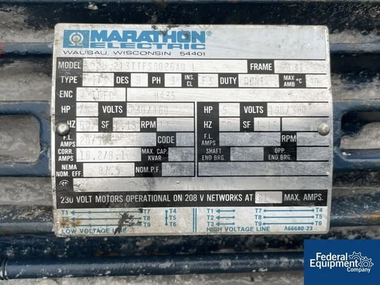67 cu.ft. Burton #EC20-20, Mixer, carbon steel, 4000 lb. capacity, 58" diameter x 60" L Drum, 7 HP - Image 9