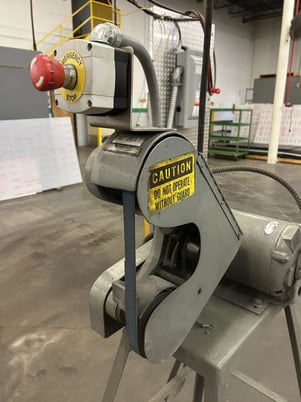 1" x 42" Burr King #562, 3-wheel belt sander, stand, 1/2 HP, 460 V. - Image 6