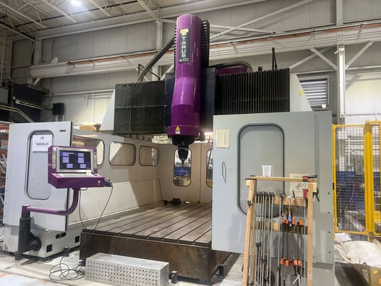 Tarus #HSOHTB810, CNC bridge gantry mill, 118" X Travel, 98" Y Travel, 43" Z, 10k RPM, #50, 120" x87" tbl. - Image 1