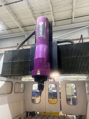 Tarus #HSOHTB810, CNC bridge gantry mill, 118" X Travel, 98" Y Travel, 43" Z, 10k RPM, #50, 120" x87" tbl. - Image 3
