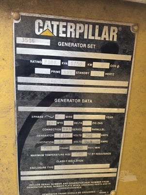 1750 KW Caterpillar, diesel generator set, 3-phase, 960 hours, 2520 HP 3516 engine - Image 7