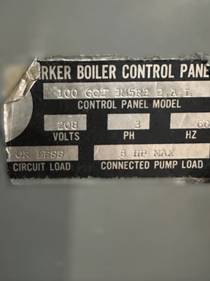 50 HP Parker #50, Steam Boiler, 100 psi, 278 sq.ft. 2,100,000 BTU/H, 1988 - Image 4