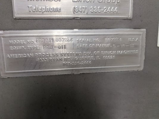 11 cu.ft. American Process #PRB011-807224, Paddle Ribbon Blender, Stainless Steel, Type PRB-011, 21" width x - Image 2