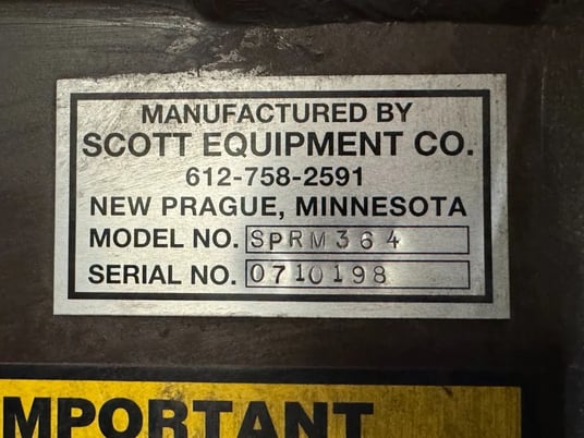 Scott Equipment #SPRM-364, Ribbon Blender, Stainless Steel, 36" width x 48" L Trough, 30 HP, 230/460 V - Image 2