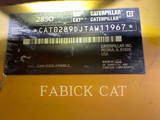 Cat 289D C3H3, Skid Steer Loader, 1507 hours, S/N: TAW11967, 2019 - Image 6