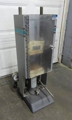 12 Ton, Carver #3912, hydraulic press, 6" x 6" platens, hinged safety door, no heating elements included - Image 1
