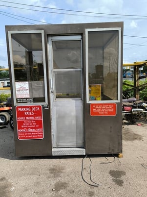 4' x 6' 4" x 7' 4" Porta-King #54-CSL, toll booth, w/ electric panel - Image 2