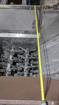 Custom Stainless steel shredder / Wadbuster, 28" x 60", twin counter rotating shafts, 15 HP, direct drive - Image 5