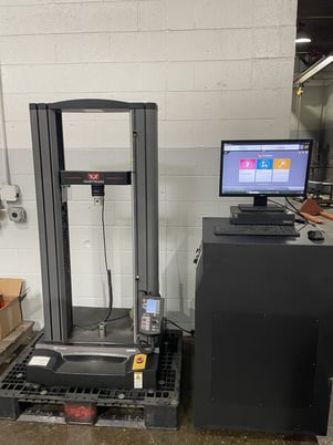 1125 lbf (5kN) Instron #5965, testing machine, 16.5" x 5" table, Windows computer system w/keyboard & mouse - Image 1