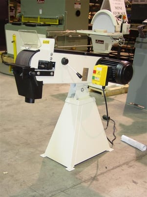 3" x 79" Saber #BG752A, belt grinder, 5 HP, 220 V. 3 phase, adjustable head position, stand, top grinding - Image 2