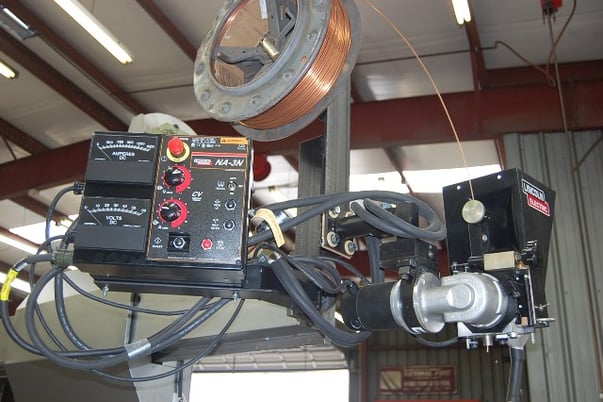 6' x 6' Lincoln, electric subarc welding manipulator, 600 amp, complete ready to weld - Image 2