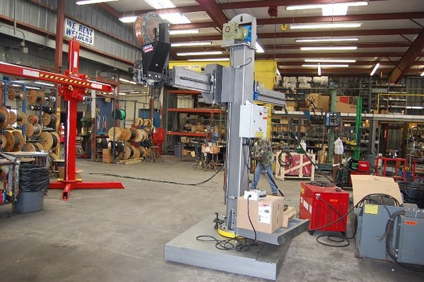 6' x 6' Lincoln, electric subarc welding manipulator, 600 amp, complete ready to weld - Image 5