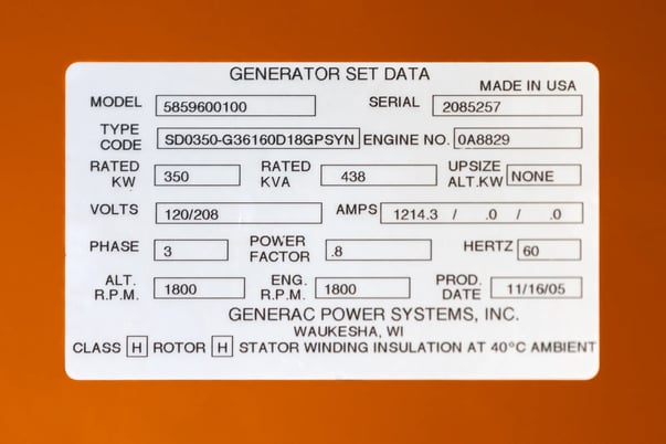 350 KW Generac #8DC4, diesel industrial generator, 120/208 Volts, 2005 - Image 6