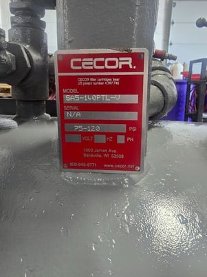 Cecor Shark #SA5-140PT, 140 gallon air operated sump sucker, F23