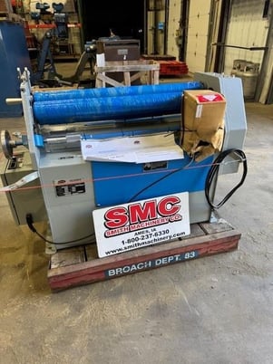 3' x .09" WDM #310-3-36, Double Pinch Plate Roll, 12" diameter roll, 230/460 V., 3 phase, TEFC, all gear dr - Image 1