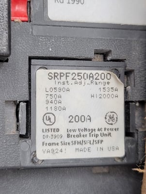 250 Amps, General Electric, EZSFHA36AT0250, breaker for EntellEohn Spectra RMS, 600 Volts - Image 5