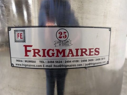 30 gallon Frigmaires, Mix Tank, Stainless Steel, 20" diameter x 30" straight side, Flat Top, Slope Bottom, 1 - Image 2
