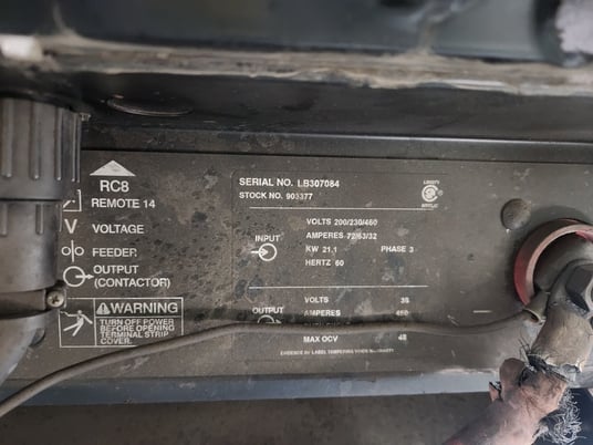 Miller #DeltaWeld-452, mig welder with S62 wire feed - Image 4