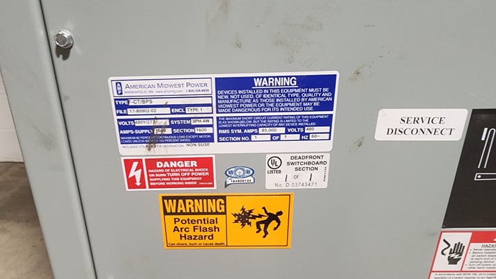 American Midwest Power, 1600 amp. fusible main w/metering switchgear 3 phase 4-wire service entrance - Image 6