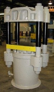 314 Ton, 27" LR x 25" FB, up-acting, 4-post, 21" daylight, 20" stroke, 5" dia.posts, 78" tall, #2046 - Image 1