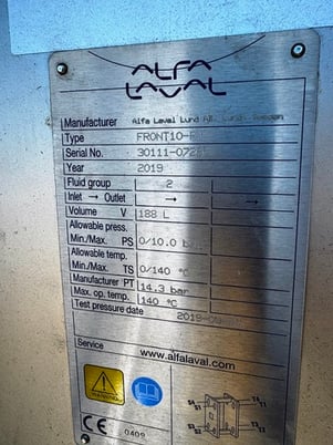 Alfa-Laval #Steritherm-PHE, 27000 kg/hr., media, 119 GPM, Stainless steel, unused, 2019 - Image 6