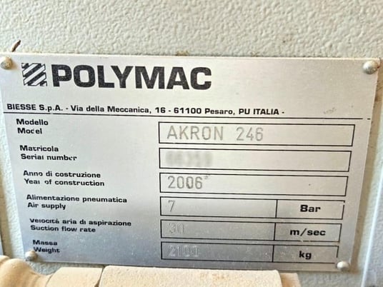 Biesse #Akron-246, Edgebander w/Corner Rounding, 0.4-8 mm Edge Thickness, 85 mm width x 140 mm L min Panel - Image 10