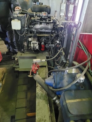 465 GPM, National Oilwell #T225, triplex disposal pump, 53 HP @ 3600 RPM, Ford TSG-416 Zetec Rocam - Image 1