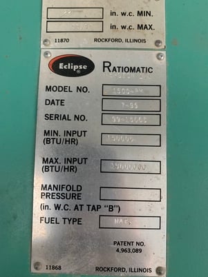 15 MMBTU/Hr HTH Heatech, glycol boiler, 200 psi, 700&deg;F, 1999 - Image 10