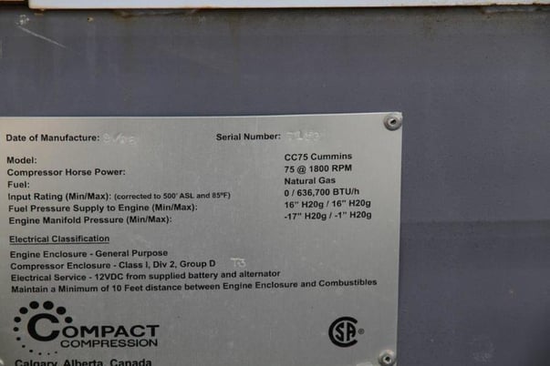 75 HP Gardner Denver #E25, screw compressor, Cummins G5.9C engine - Image 5