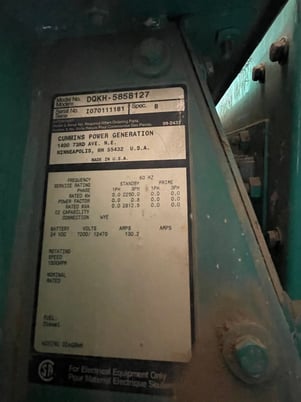 2250 KW Cummins #DQKH-5858127, Diesel Generator, 12470 Volts - Image 6