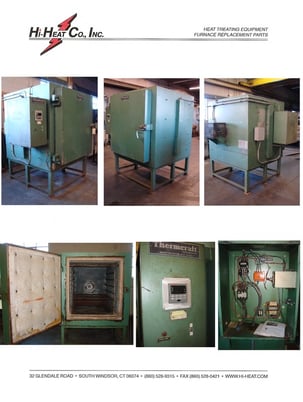 36" width x 36" L x 40" H Thermcraft, fiber lined, 1000&deg;F, draw batch - Image 1