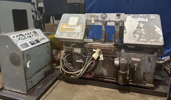 Marvel #15A, horizontal band saw, Auto Stock Infeed (2) Vises, 15" x20" capacity, 5 HP, 55-400 FPM, coolant - Image 1