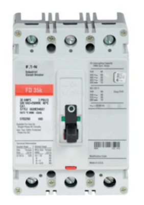 FD3060 | Eaton | Circuit Breaker, F-Frame, 60A, 3-Pole - Image 1