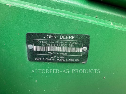 John Deere 9360R, Tractor, 3130 hours, S/N: 1RW9360RCBP001175, 2012 - Image 6