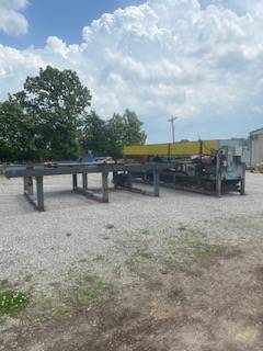 Westlake, Cut Off Saw, 2 head, 24" blades, 9" x 19' 6" capacity, 20" waste conveyor, w/ deck - Image 1