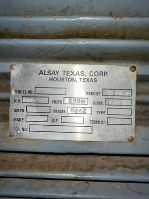 200 HP 1800 RPM Reliance, Frame 506Z, TEFC, Short Shaft, 2300 Volts - Image 2