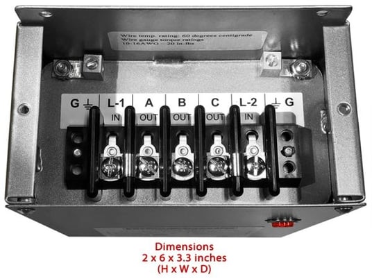 3/4-1.5 HP Phase-A-Matic #UL-200HD, Heavy Duty Static Phase Converter, 11.25" x 6" x 3.3" dimension, new - Image 2