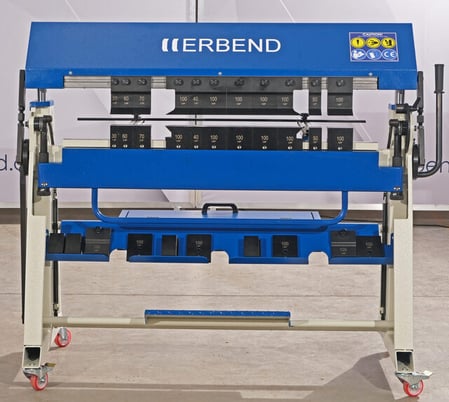 49.21" Erbend #UFA-1212, Manual Folder, 18 gauge, 8" Open Height, 19.6" Back Gauge, 8" Stroke Vertical Clamp - Image 3