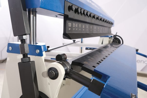 49.21" Erbend #UFA-1212, Manual Folder, 18 gauge, 8" Open Height, 19.6" Back Gauge, 8" Stroke Vertical Clamp - Image 7