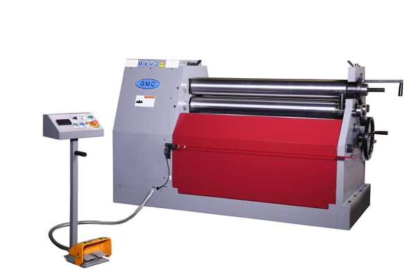 4' x 1/4" GMC #HBR-0425, Initial Pinch Hydraulic Plate Bending Roll Machine, 3-Roll, 6" diameter x 51" L - Image 1