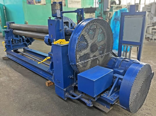 8' x 3/16" Rock River Machine Co. #8x3/16, Mechanical Initial Pinch Plate Roll, 3-Roll, 7.375" diameter - Image 2