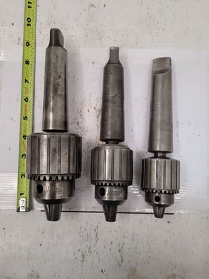 Jacobs, Drill Chucks, (1) 0-12" capacity, (1) 0-3/8" capacity & (1) 5-20 mm capacity, #4 Morse Taper, Set of 3 - Image 9