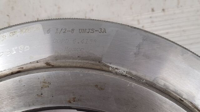 Hemco, Thread Gage, UNJS, 6.5 diameter, 8 TPI, Class 3A, 6.4138 CO P.D. - Image 2