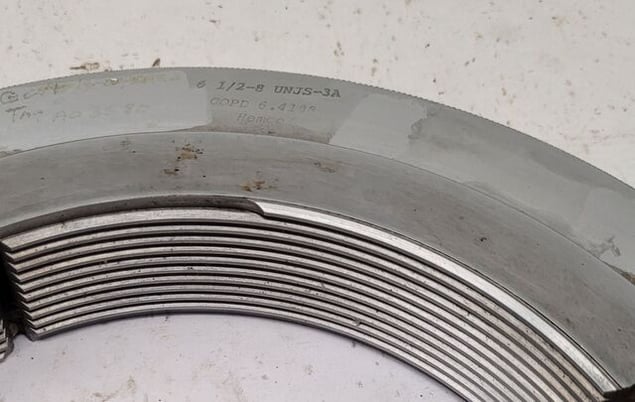 Hemco, Thread Gage, UNJS, 6.5 diameter, 8 TPI, Class 3A, 6.4138 CO P.D. - Image 3