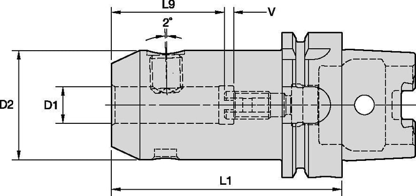 Kennametal, Erickson #HSK-63A, collet adapter, 1.2598" Shank, 2.815" diameter Body, 4.3307" L Gage, 2.126" L - Image 10
